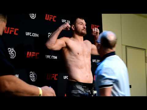 Stipe Miocic weighs in at 242.5 pounds ahead of UFC 226