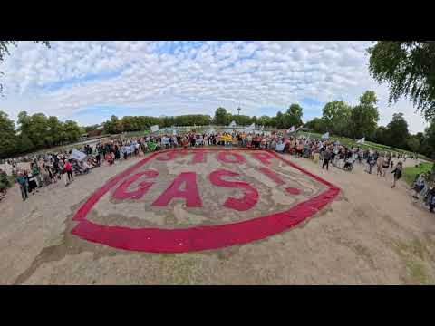 20.9.25 "Flug" über die Kundgebung von Fridays for Future in Köln gegen Gasborungen