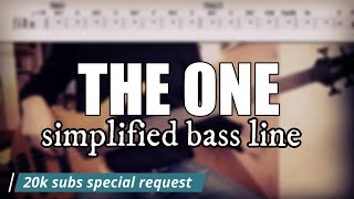 The One - Elton John | Simplified bass line with tabs #193