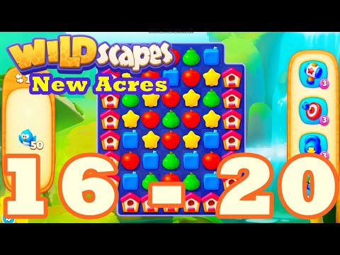 Wildscapes: New Acres Level 16 - 20 HD Gameplay | 3 match puzzle | android | 17 | 18| 19 | IOS