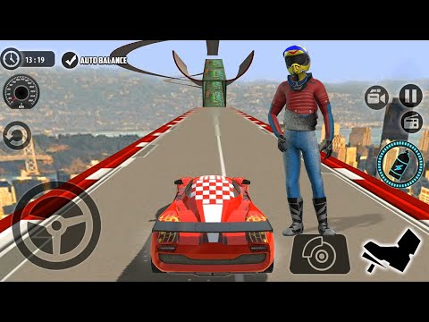 Impossible Car Tracks 3D - Red Sport Car Driving Stunt Impossible Truck New Levels Android Gameplay