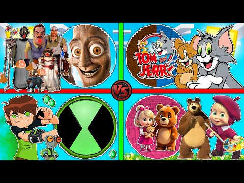 فلم ماين كرافت : كوكب عائلة توم وجيري ضد ماشا ضد بن تن ضد الاشرار !!؟ 🔥😱