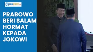 Prabowo Langsung Hormat pada Jokowi, Sambut Kedatangan Presiden Jelang Pelantikan