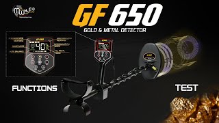 GF-650 Gold Nuggets & Metal & Coins Detector - TEST & FUNCTIONS