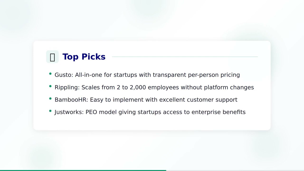 Best HRIS for Startups Under 50