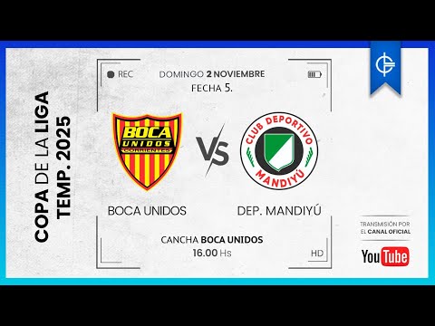 EN VIVO | Copa de la Liga 2025 - Fecha 5: Boca Unidos VS. Mandiyú