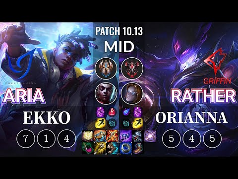 CGA Aria Ekko vs GRF Rather Orianna Mid - KR Patch 10.13