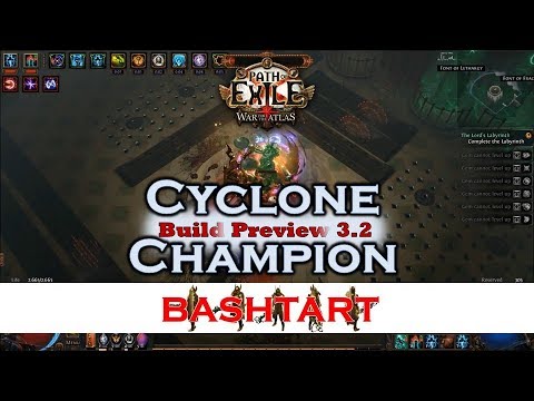 CYCLONE CHAMPION [3.2] Path of Exile Build  *  Flashback Starter ! Easy, budget friendly and fast!
