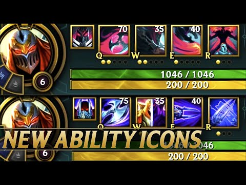 NEW ABILITY ICONS FOR 14 CHAMPIONS COMPARISON - League of Legends