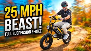 Full Suspension Electric eBike Review – 25MPH Speed Test!