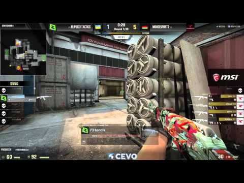 FlipSid3 vs Mousesports Game 2 (CEVO-P CS:GO Season 8) - Helium & Launders