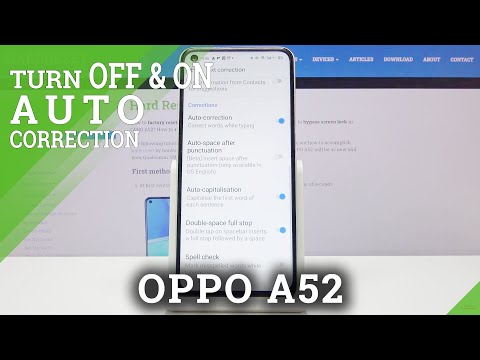 How to Turn On / Off Auto Correction in Oppo A52 - Text Settings