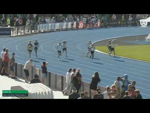 U12 Girls 200m Timed Final 3: 2022 Commonwealth Bank State Track and Field Championships // LAVicTV