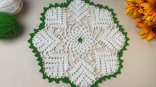Eye catching crochet doily tutorial,step by step very easy for beginners