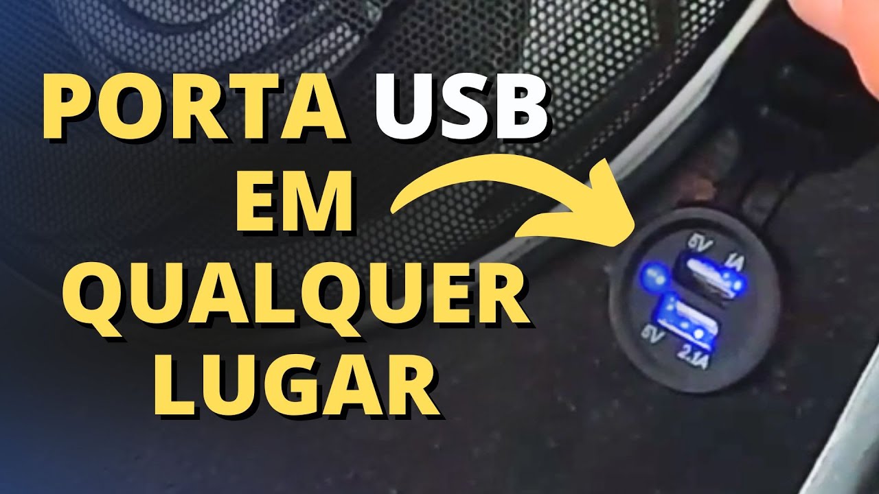 TOMADA PORTA USB fácil de adaptar em QUALQUER lugar do carro ; UPMOTORS