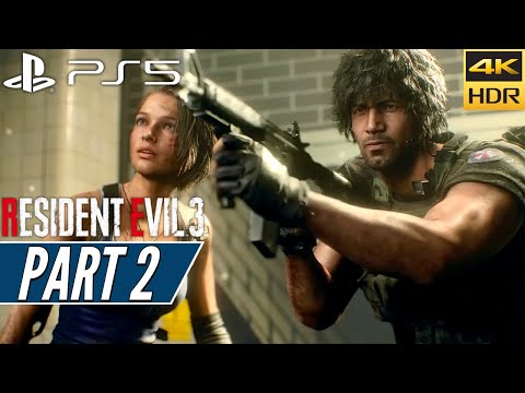 RESIDENT EVIL 3 REMAKE (PS5) Walkthrough Gameplay PART 2 [4K 60FPS HDR] - No Commentary