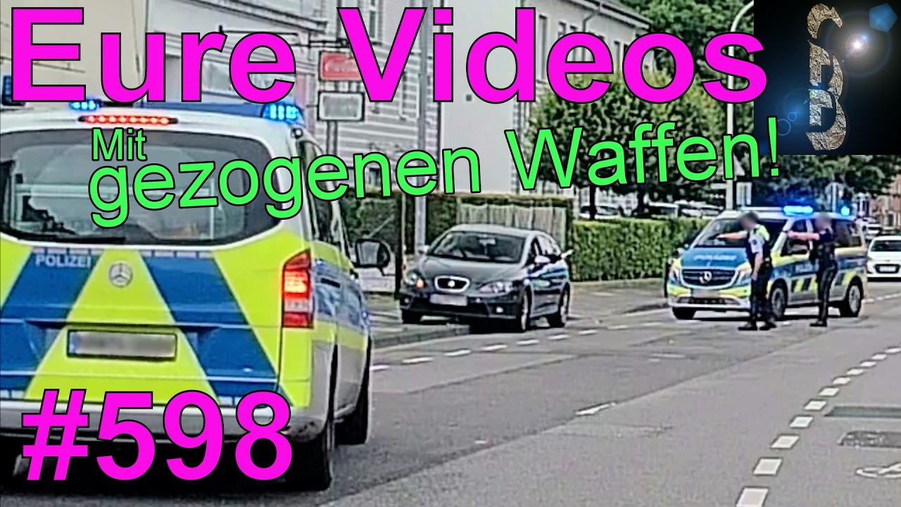 Eure Videos #598 - Dashcam - Polizeikontrolle mit Waffe - Nötigung - Engpass