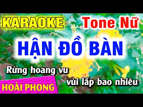 Karaoke Hận Đồ Bàn Tone Nữ Nhạc Sống Mới Nhất | Hoài Phong Organ