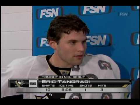 Eric Tangradi NHL Debut Interview April 11, 2010
