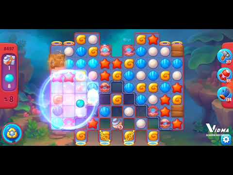 Fishdom. 8497 hard level no boosters and diamonds. 14 moves