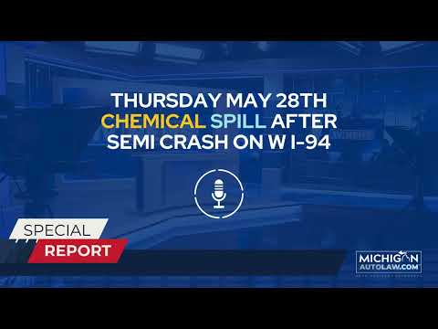 Chemical Spill After Semi Truck Crash on I-94