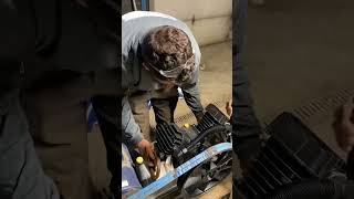 Installing a harbor freight compressor on a old tank.