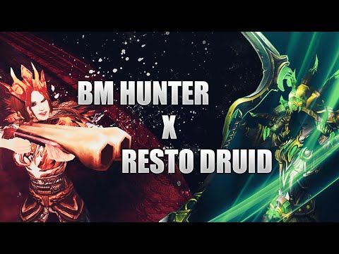 WoW Arena || Venthyr BM Hunter / Resto Druid 2s Commentary/Walkthrough