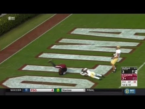 2017 USC vs Wofford - Bryan Edwards 23 Yd Touchdown Reception