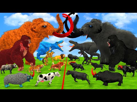Prehistoric Animals VS Shadow Itself Mammals Size Animal Epic Battle Animal Revolt Battle Simulator