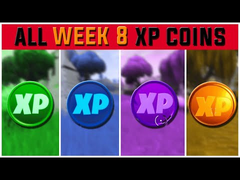All XP Coins Locations In Fortnite Season 4 Chapter 2 - " Week 8 "