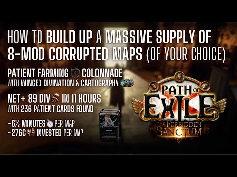 [PoE 3.20] 1,428 8-mod Corrupted Maps found in 100 MAPS - Prep & Results (6-10div per hour)