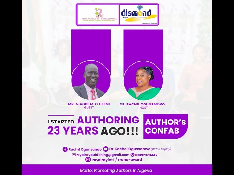 AUTHOR'S CONFAB (Episode 1) featuring AUTHOR AJAGBE M. OLUFEMI