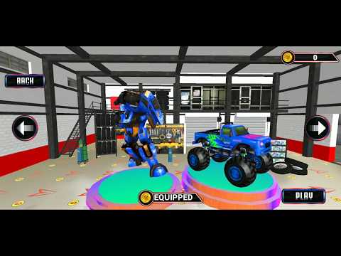 Real Robot Transform Monster Truck Fight