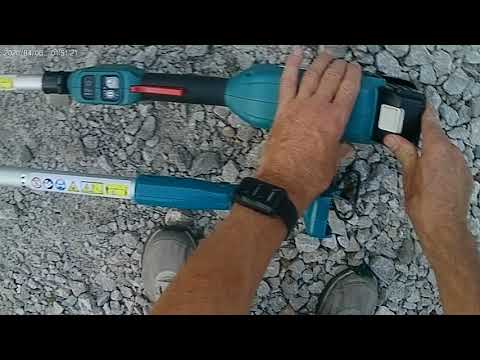 Akumuliatorinės teleskopinės gyvatvorių žirklės Makita DUN461WZ be akumuliatoriaus ir kroviklio video