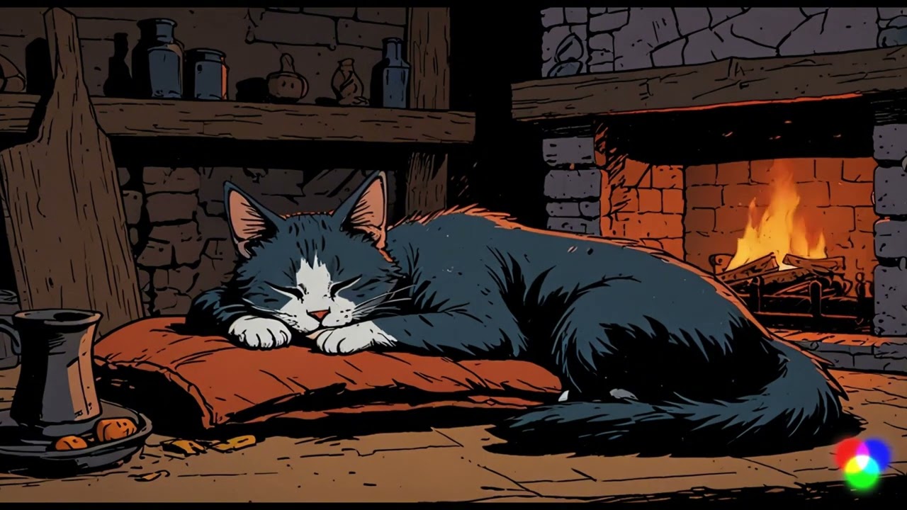 🔥 Fireplace Ambience relaxing LoFi - Calm Beats  2 Hours 🔥[2K] #fire #fireplace #lofi