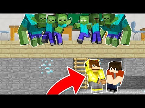 OKULDA MUTANT ZOMBİ KIYAMETİ! 😱 - Minecraft