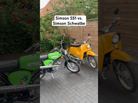Simson S51 oder. Schwalbe – was findet ihr cooler 🛵🔥#simson #moped #50ccm #simsons51