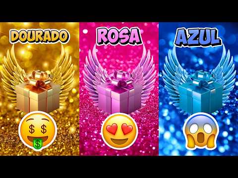 🎁😱🎮 CHOOSE YOUR GIFT Gold, Pink or Blue color challenge🔊 #dinoquiztopia #quiz