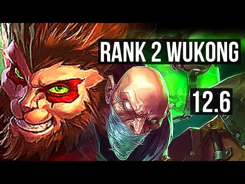 WUKONG vs SINGED (TOP) (DEFEAT) | Rank 2 Wukong, Godlike, 8/2/2 | BR Challenger | 12.6