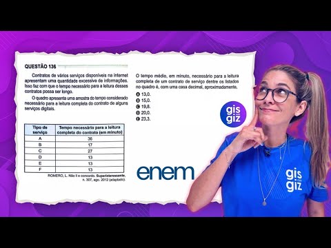 ENEM - QUESTÃO 136 - MÉDIA ARITMÉTICA - PROVA VERDE 2024 MATEMÁTICA