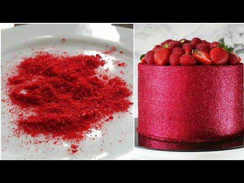 3 Ingredients Edible Glitter for Shimmer Cake ♥ Without geletain  #Glitter_Cake  #Shimmer Cake
