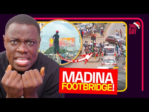 Herh Ghanaians😂😂They built a footbridge, nobody used it. Now they’re barricading the road 