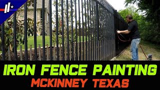 iron fence painting McKinney Texas #painting #homeimprovement #fence