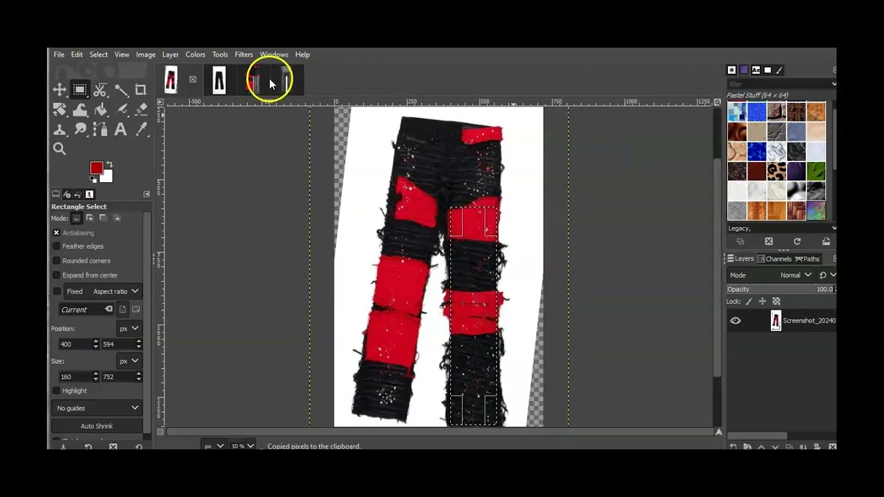 CREATING SIMPLE DENIM JEANS ON IMVU USING GIMP