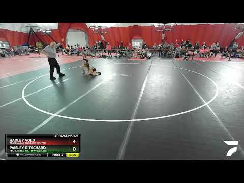 65-70 Lbs 1st Place Match - Hadley Vold, Team Nazar Training Center Vs Paisley Ritschard, Pec-Argy