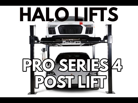 Introducing the Halo Lifts  Pro Series 4 Post Car Lift 9,000 Lb Capacity Industry Leading design.