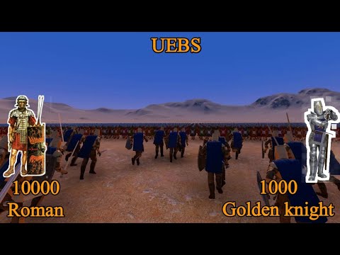 1000 Golden Knight vs 10000 Roman | Ultimate Epic Battle Simulator |