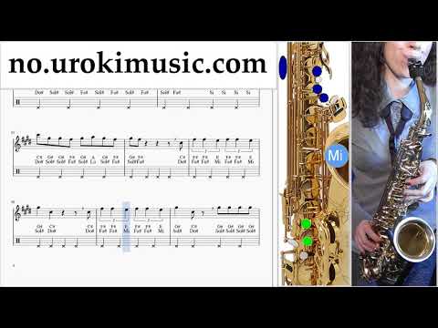 Lær å Spille Saksofon (Alt) Lele Pons - Celoso Melodi Trening um-i935