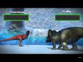 Triceratops Vs T Rex But With Healthbars