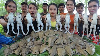 Amazing cooking 30 kg frogs grilled with fish sauce recipe - Frog gilled recipe